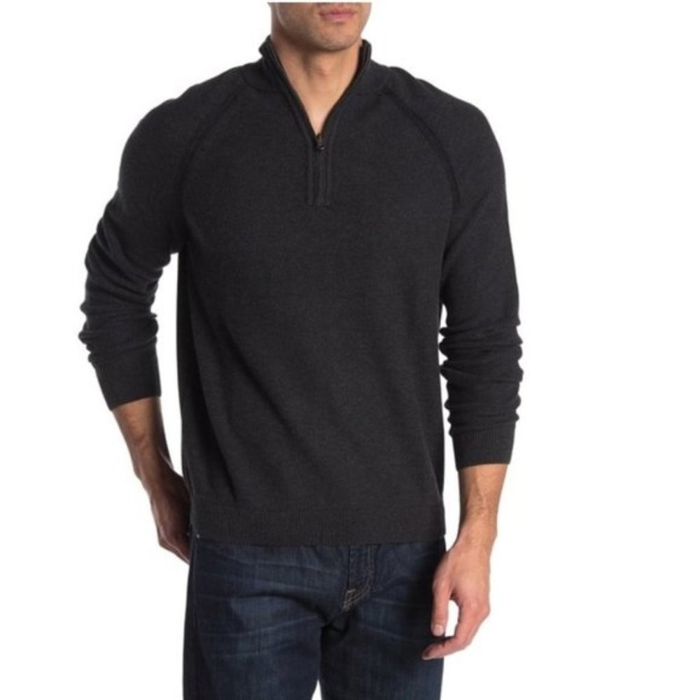 Tailor Vintage Birdseye Reversible 1/4 Zip Knit